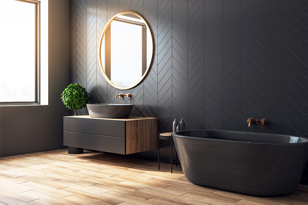 Karndean vinyl flooring in a bathroom
